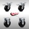 Service Caster 4 Inch SS Soft Rubber Wheel Top Plate Caster Lock Brake 2 Rigid SCC, 2PK SCC-SSTTL20S414-SRS-2-R-2 - alternate 1